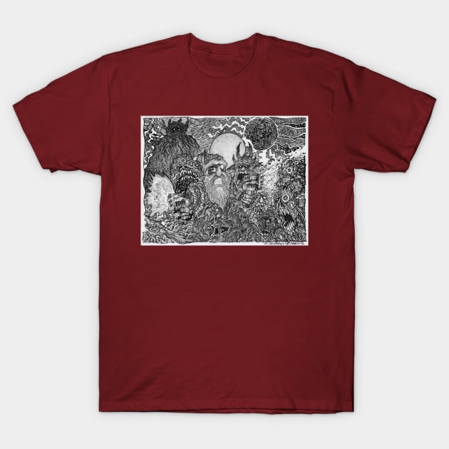 Saint Nick, Demon Slayer T-Shirt by Christopher's Doodles